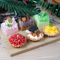 Mô hình thực phẩm bánh kem hình nón phong cách châu Âu mới, mô hình trang trí mềm cho tủ, đồ chơi trưng bày, đạo cụ biểu diễn