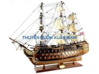 Mô Hình Thuyền Chiến Hạm Hoàng Gia HMS Victory (Tàu Cổ Chiến Hạm Anh Quốc) | Hàng Xuất Khẩu - Gỗ Căm Xe | Thân 80cm