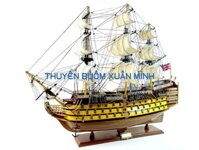 Mô Hình Thuyền Chiến Hạm Hoàng Gia HMS Victory (Tàu Cổ Chiến Hạm Anh Quốc) | Hàng Xuất Khẩu - Gỗ Căm Xe | Thân 80cm