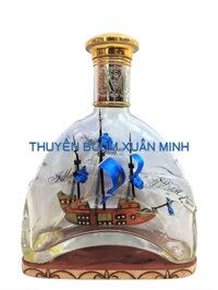 Mô Hình Thuyền Gỗ Trong Chai Rượu MARTELL X.O - A6