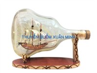 Mô Hình Thuyền Gỗ Trong Chai Rượu Hennessy X.O - N1