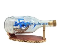 Mô Hình Thuyền Gỗ Trong Chai Rượu Hennessy VSOP - L2