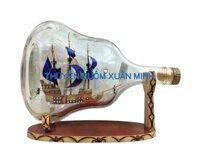 Mô Hình Thuyền Gỗ Trong Chai Rượu Hennessy X.O - N3