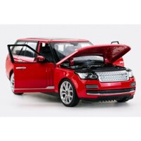 Mô hình tĩnh đồ chơi xe ô tô 4 bánh Land Rover Range Rover SUV tỷ lệ 1:24 bằng kim loại có đèn , âm thanh và mở cửa , cốp
