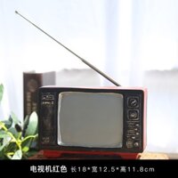 Mô hình tivi giả cổ trang trí quán cà phê, decor góc phòng làm nổi bật thêm không gian cổ kính