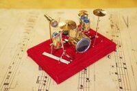 Mô hình trang trí dụng cụ âm nhạc - Dàn trống Mini Manufacturer's mini drum model