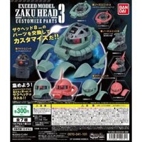 MÔ HÌNH TRỨNG GASHAPON BANDAI EXCEED MODEL ZAKU HEAD CUSTOMIZE PARTS 3