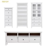Mô Hình Tủ Sách / Tủ Tivi / Tủ Kính / Tủ Nội Thất Trang Trí Nhà Búp Bê Tỉ Lệ 1