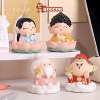 Mô Hình Tượng Thần Tài Quan Âm Bồ Tát Phật Tổ, Tượng Chibi Trang Trí Bàn Làm Việc, Xe Hơi, Tượng Chibi Tâm Linh - QDECOR