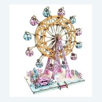 Mô Hình Vòng Đu Quay Lắp Ráp 3D Bằng Gỗ Cho Bé