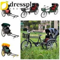 Mô hình xe ba bánh DRESSPLUS, Đồ chơi ba bánh mô phỏng bằng kim loại cổ điển cổ điển, Trang trí nhà búp bê Mô hình hợp kim 1: 12 Đồ trang trí máy tính để bàn ba bánh