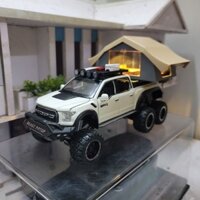 Mô hình xe bán tải dã ngoại Ford F-150 Camping RV tỉ lệ 1:24 tặng phụ kiện mô hình xe tỉ lệ 1:24