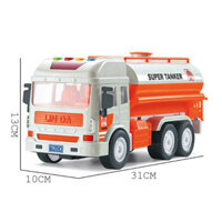 Mô hình xe bồn chở xăng đồ chơi xe ô tô chở xăng phụ kiên chắc chắn siêu bền