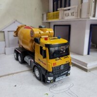 Mô hình xe bồn trộn bê tông 3 chân có đèn, chạy đà dài 27cm