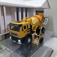 Mô hình xe bồn trộn bê tông bằng hợp kim có phần bồn trộn xoay tự động tỷ lệ 1/40
