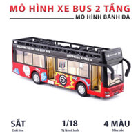 Mô Hình Xe Bus 2 Tầng 1/18, Đồ Chơi Cho Bé