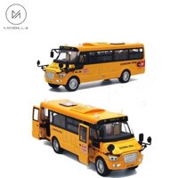 MÔ HÌNH Xe Bus, Xe đồ chơi School Bus đúc Kim Loại mở các cửa có nhạc và đèn cho bé  | tỷ lệ 1:32