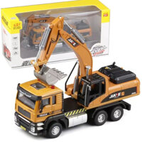 Mô hình xe cẩu xúc bằng hợp kim và nhựa tỉ lệ 1:50 đồ chơi xe công trình cho trẻ em