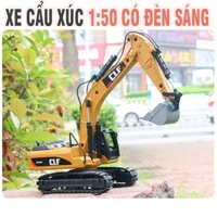 Mô hình xe cẩu xúc mini bằng hợp kim nhựa có đèn xe đồ chơi trẻ em