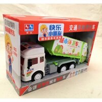 Mô hình xe chở rác đồ chơi xe chở rác xe mô trường