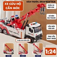 Mô hình xe cứu hộ cần móc bằng hợp kim tỉ lệ 1:24 Metal Die Cast OT249