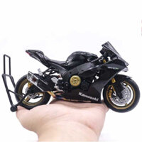 Mô hình xe độ Kawasaki Ninja Zx-10r black độ nồi - tem - pô akrapovic 1:12 Autono1 Welly D240
