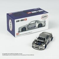 Mô hình xe hơi Nissan Skyline GTR R34 Kaido MINIGT 1:64 bằng hợp kim đúc, mui xe mở được
