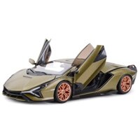 Mô hình xe hơi thể thao Lamborghini Sian FKP 37 màu xanh lá tỉ lệ 1/24 Bburago