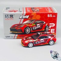 Mô Hình Xe Hơi toyota gr86- eva Tỉ Lệ 1 / 64 Bằng Hợp Kim Set 2 Máy Móc Áo 2 Dây Màu Đỏ