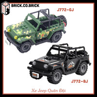 Mô Hình Xe Jeep Quân Đội Đồ Chơi Lắp Ráp Phụ Kiện MOC Army Nhân Vật Nhỏ J772 Có 2 màuen và Xanh