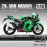 Mô hình xe Kawasaki Ninja ZX-10R tỉ lệ 1:12 Jiaye Model MT086 MT060