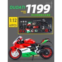 Mô hình xe máy DIY lắp ráp 1/12 Ducati 1199 mô phỏng hợp kim Kawasaki H2R, bộ sưu tập xe máy cho bé trai