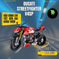 Mô hình xe máy Ducati V4SP Street Fighter - SKU 672006 Mô hình technic tỉ lệ 1:10 981 PCS