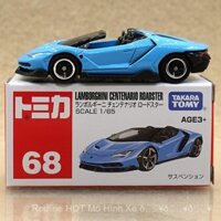 Mô hình xe mini Lamborghini số 68, màu đỏ và trắng, xe thể thao Centenary Bull