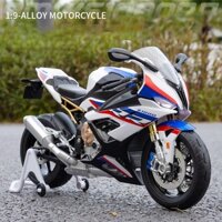 Mô hình xe mô tô BMW S1000RR tỉ lệ 1:9 Hua Yi có đèn