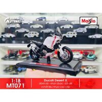 Mô hình xe mô tô Ducati Desert X tỉ lệ 1:18 Maisto MT071