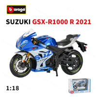 Mô Hình Xe Mô Tô Suzuki GSX-R1000 R Tỉ Lệ 1 / 18 Bburago 2021