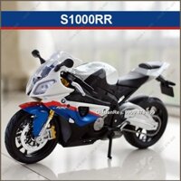 Mô Hình Xe Moto BMW S1000RR Trắng Xanh - Tỉ Lệ 1:12 - Maisto - 8607