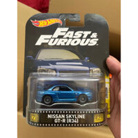 mô hình xe Nissan Skyline GT-R (R34) Retro chính hãng Hot Wheels tỉ lệ 1:64