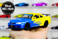 Mô hình xe Nissan Skyline GTR R34 1:32 Xanh vàng
