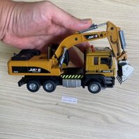Mô hình xe ô tô chở máy xúc tỉ lệ 1:50 bằng hợp kim cực đẹp, máy xúc và gầu có thể quay được (MX202)