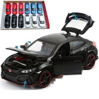 Mô hình xe ô tô Civic RS Đồ chơi trẻ em xe ô tô tỉ lệ 1:32 bằng kim loại có âm thanh và đèn