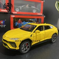 Mô hình xe ô tô kim loại Lamborghini Urus tỉ lệ 1:24khung thép chắc chắn màu Vàng