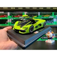 Mô hình xe ô tô Lamborghini Terzo Millennio tỉ lệ 1:24 hãng Burago màu xanh nõn chuối