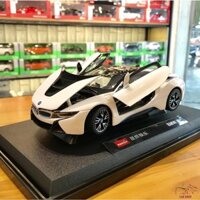 Mô hình xe ô tô  siêu xe BMW I8 Hãng Rastar tỉ lệ 1:24 màu trắng  hàng Quảng Châu