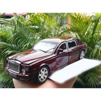 MÔ HÌNH XE ROLL ROYCE GOLD 1:24 XLG ĐÈN, NHẠC (NÂU) - mo hinh oto sat - do choi oto  hàng Quảng Châu