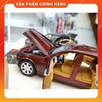 MÔ HÌNH XE ROLL ROYCE GOLD 1:24 XLG ĐÈN, NHẠC (NÂU) - mo hinh oto sat - do choi oto MOHINHXE.NET SHOP YÊU THÍCH