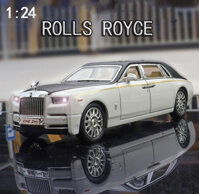 Mô hình xe Rolls Royce Phantom VIII kim loại 1:24 ô tô đồ chơi trẻ em siêu xe hơi Silyce có đèn, âm thanh, mở được cửa