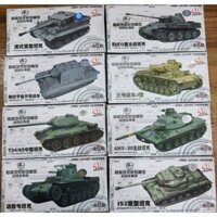 Mô hình xe tank lắp ráp Tiger 1Jagdtiger VIT34 IS2PZ3PZ6AXM30Hero Tank 1/144 4D thích hợp với bày Domain Base Diorama