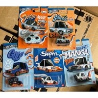 mô hình xe team GULF Tooned set Silver Series chính hãng Hot Wheels tỉ lệ 1:64